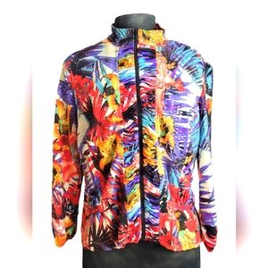 Linear zip front jacket